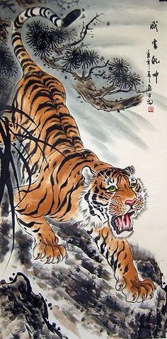 Nice Japanese Tiger Tattoo Design