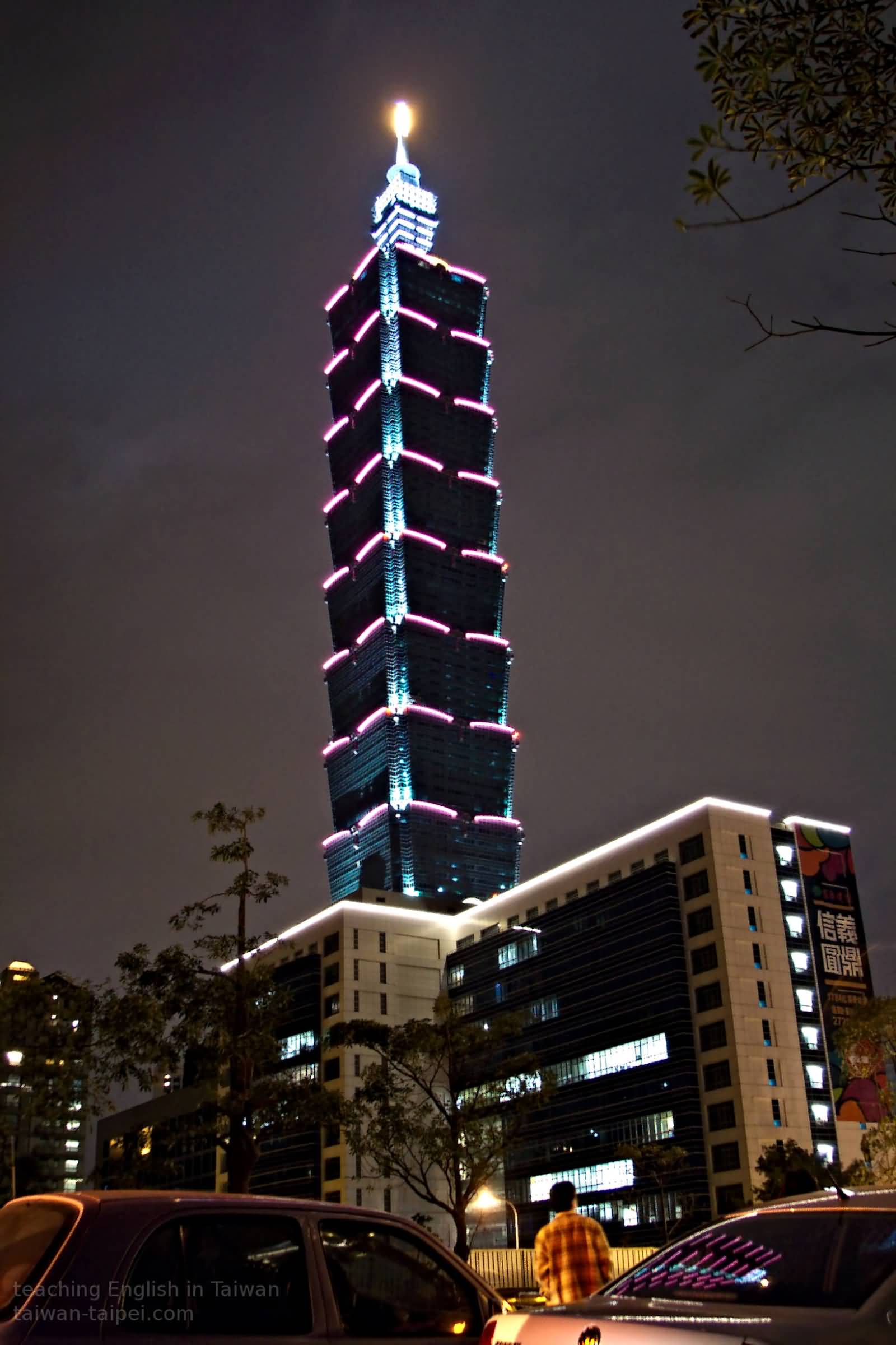 Night Lights On The Taipei 101 Tower