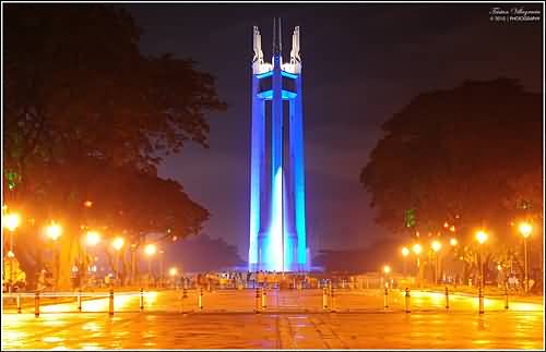 Night View Of Quezon Memorial Shrine