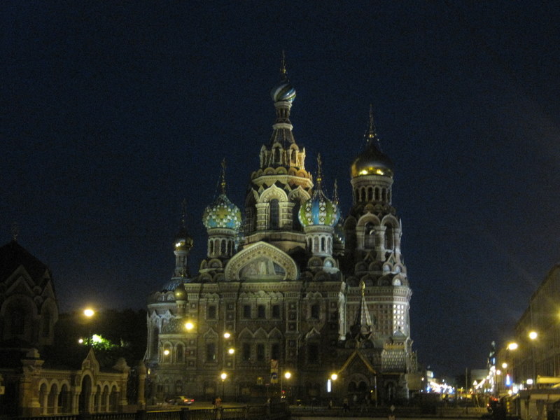 Night View Of The Church Of The Savior On Spilled Blood