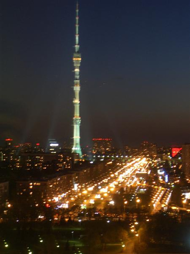 Night View Of The Ostankino Tower