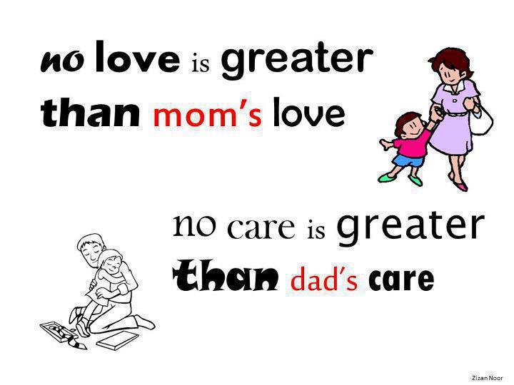 No Love is Greater than Mom’s Love, No Care is Greater than Dad’s Care