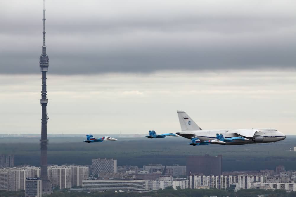 Planes Passing Near From The Ostankino Tower