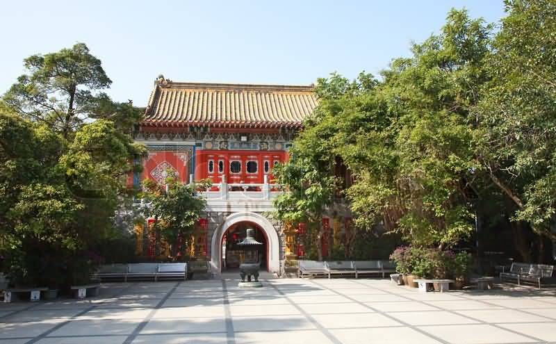 Po Lin Monastery On Lantau Island Hong Kong