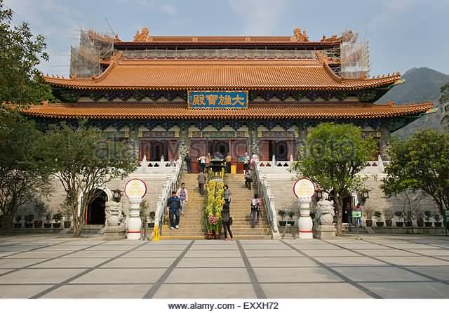 Po Lin Monastery The Main Shrine Hall Of Buddha