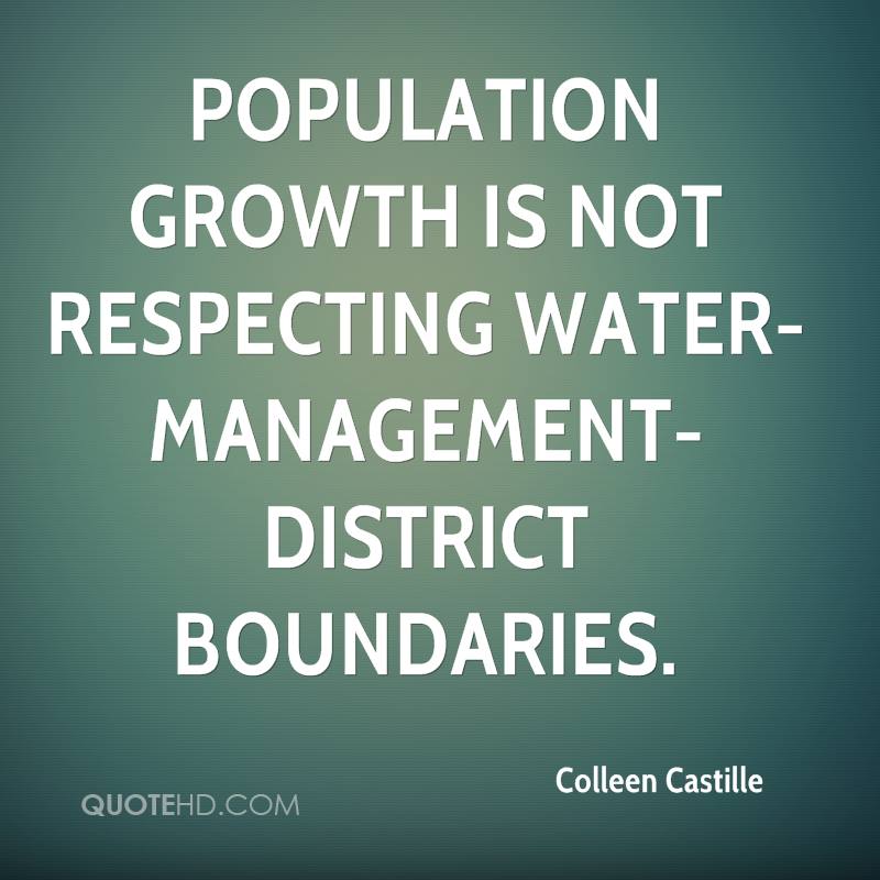 Population growth is not respecting water-management-district boundaries. Colleen Castille