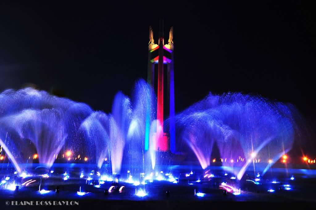 Quezon Memorial Shrine Looks Beautiful With Night Lights