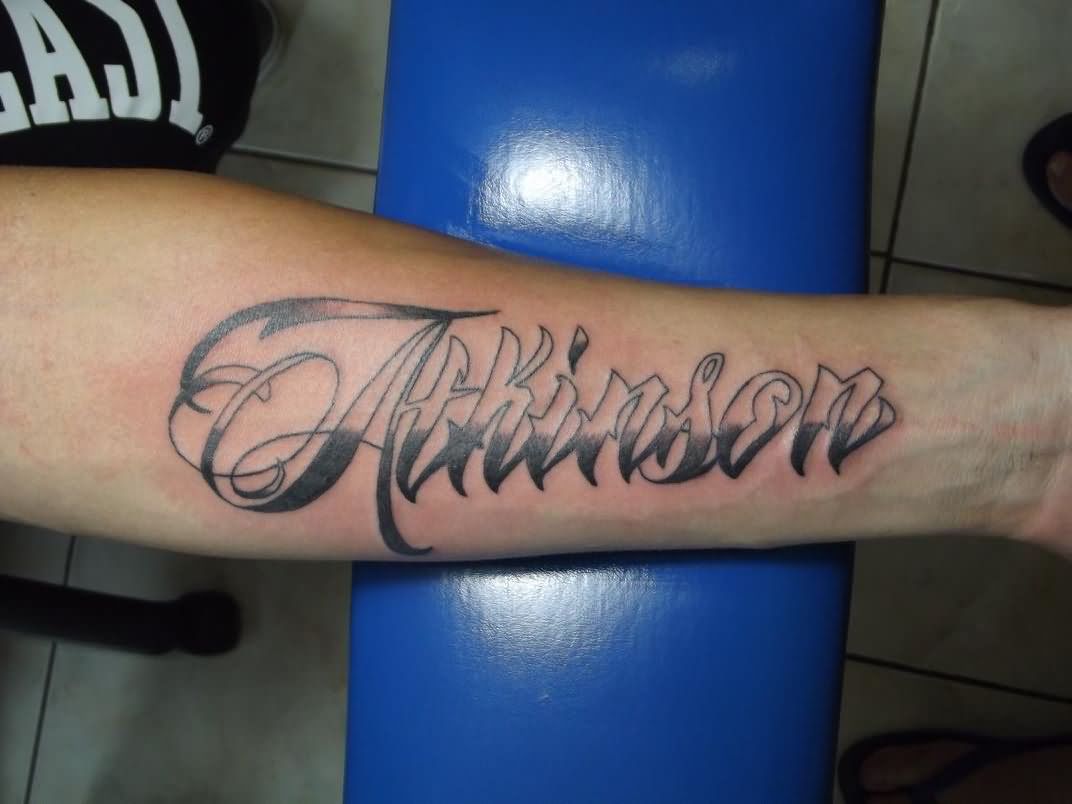 SHADED LETTERING TATTOO