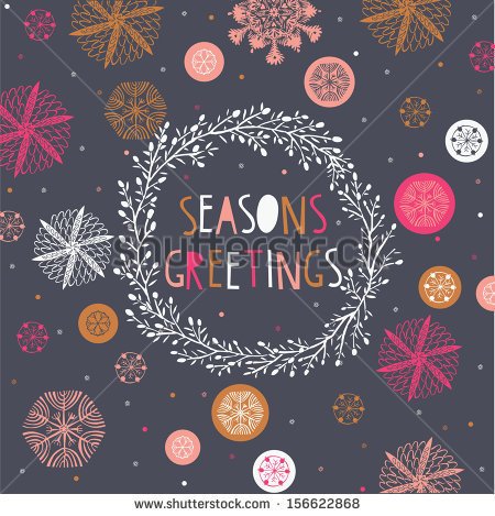 Season’s Greetings Beautiful Print Design