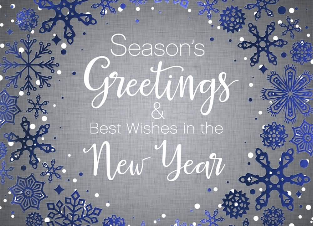 Season’s Greetings & Best Wishes In The New Year