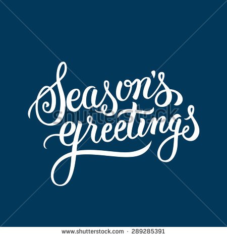 Season’s Greetings Calligraphy