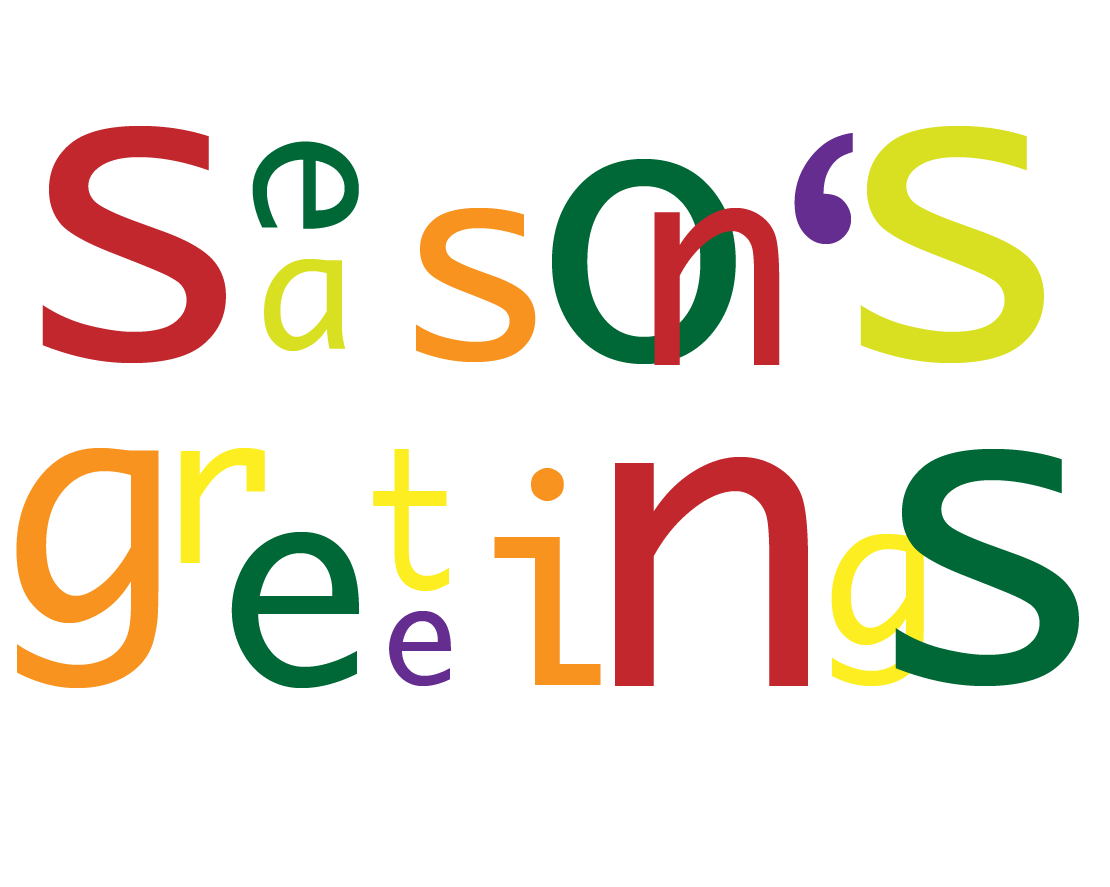 Season's Greetings Colorful Text Picture