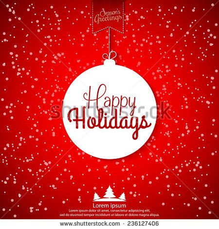 Season's Greetings Happy Holidays Card