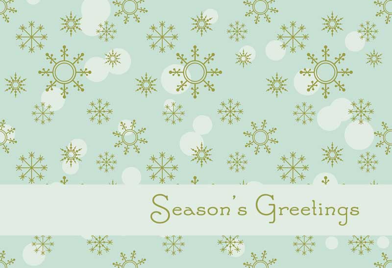 Season’s Greetings Snowflakes Print Design