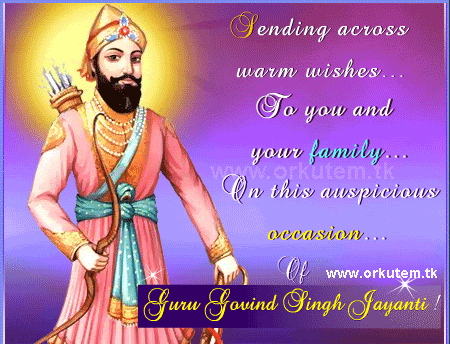 Sending Across Warm Wishes To You And Your Family On This Auspicious Occasion Of Guru Gobind Singh Jayanti