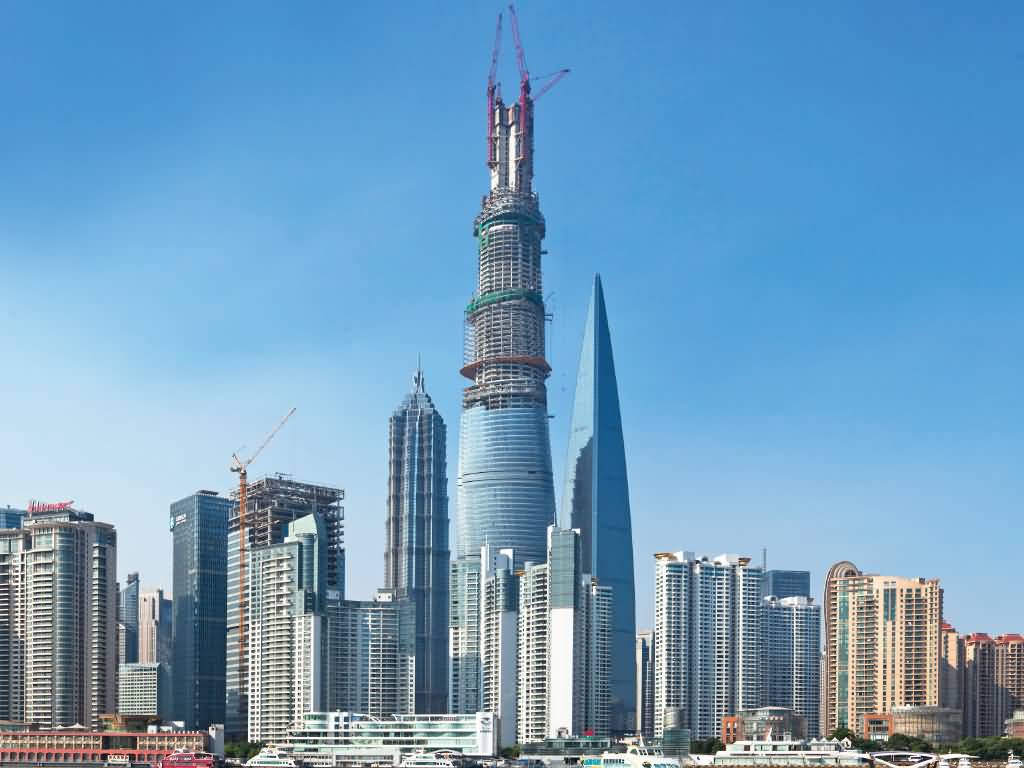 Shanghai Tower Under Construction
