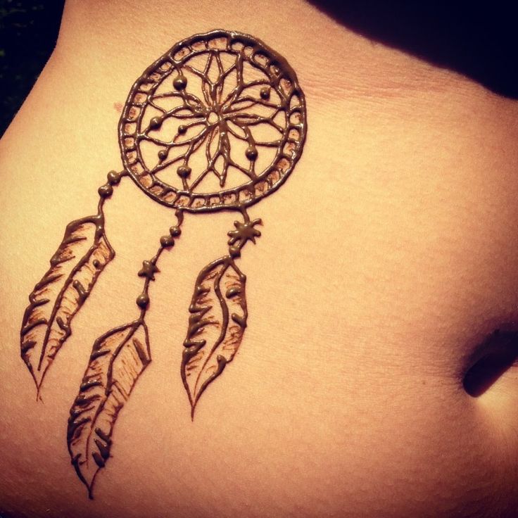 Simple Henna Dreamcatcher Tattoo