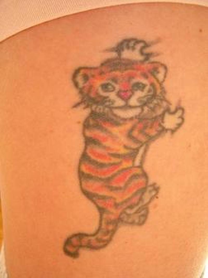 Small Baby Tiger Tattoo