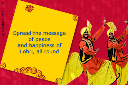 Spread The Message Of Peace And Happiness Of Lohri All Round Greeting Card