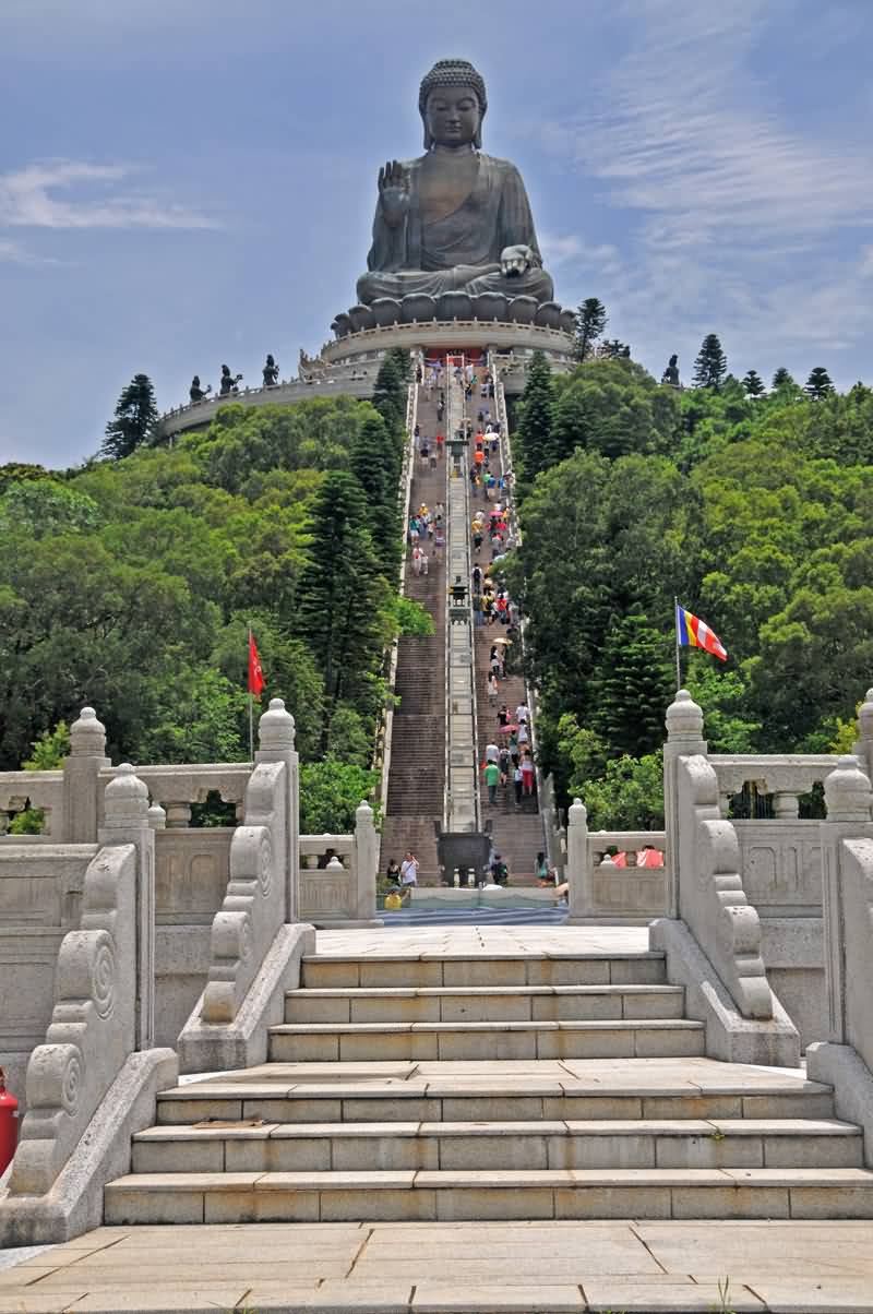 Stairs Way To The Tian Tan Buddha Statue