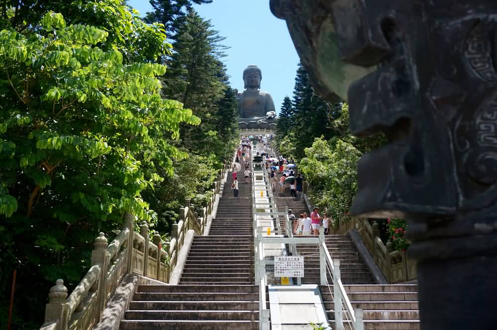 Steps Up To The Tian Tan Buddha