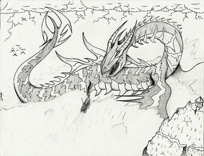 Storm of the Leviathan Tattoo Design