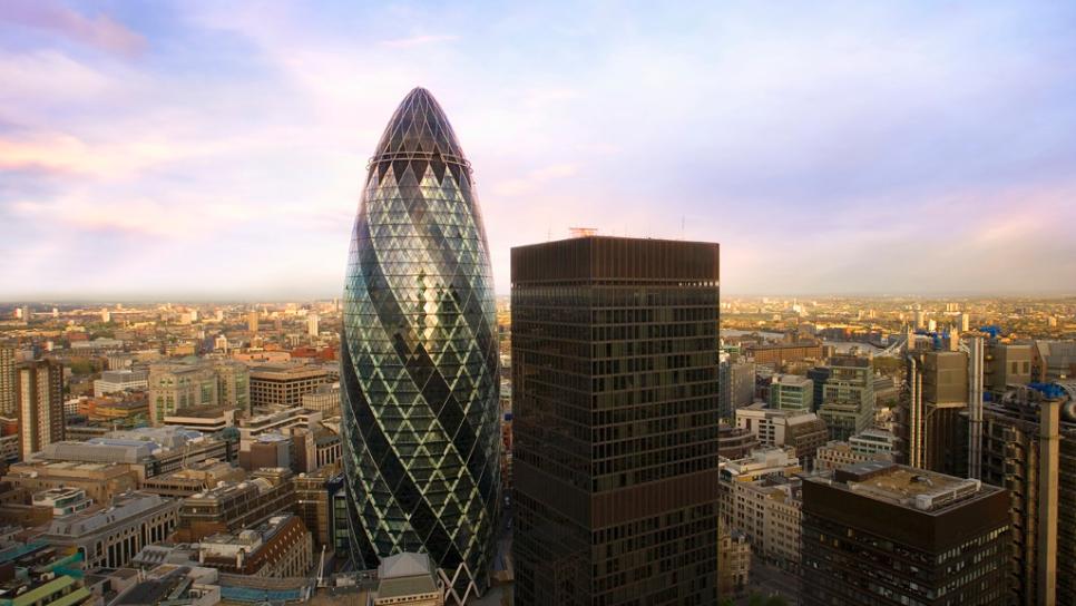 Sunset View Of The Gherkin Building