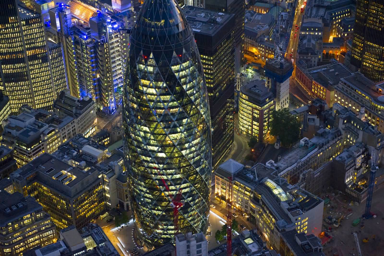 The Gherkin At Night