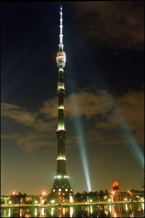The Ostankino Tower At Night In Moscow