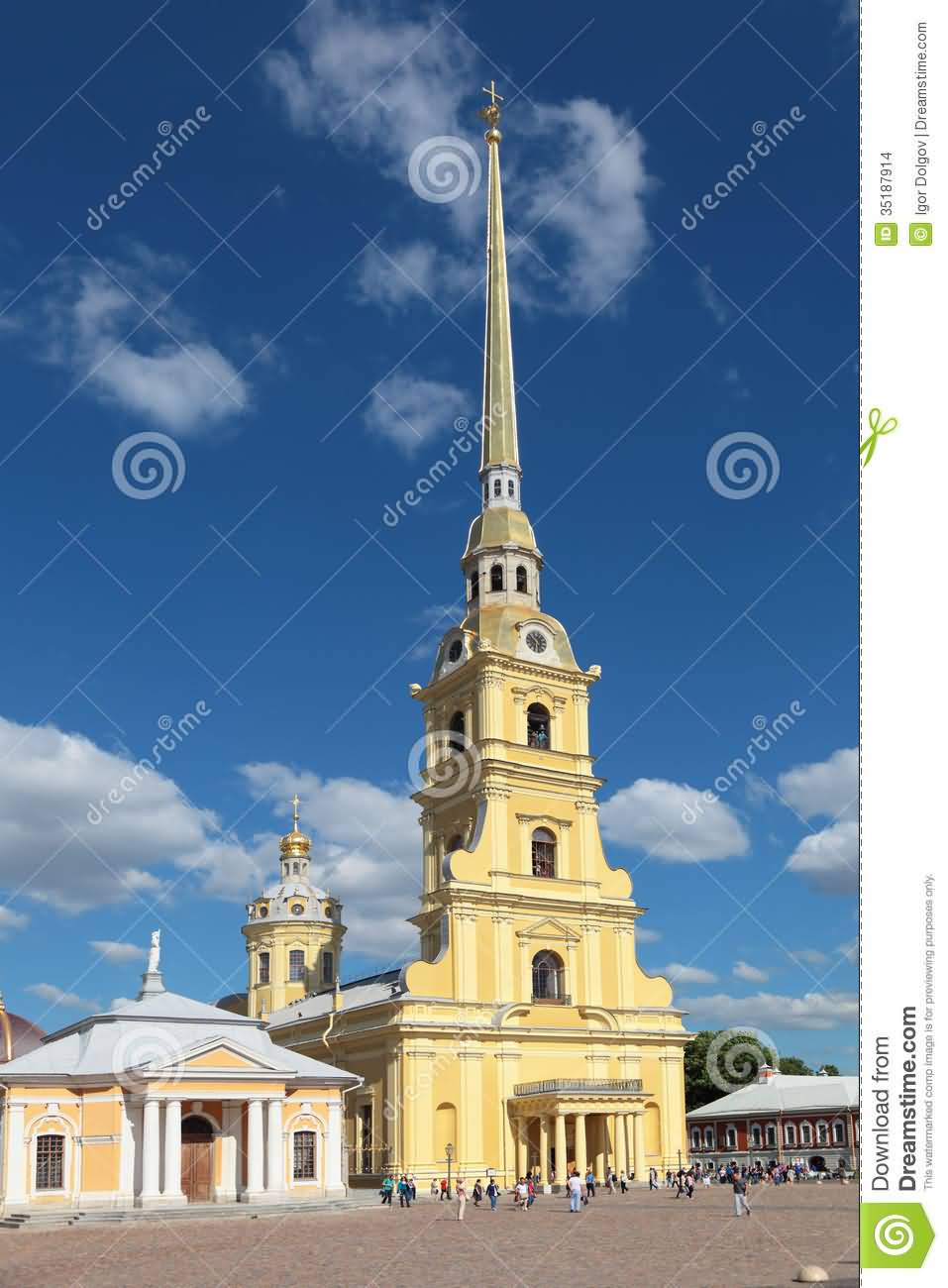 The Peter And Paul Cathedral In Saint Petersburg