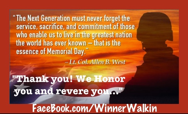 The next generation must never forget the service,  sacrifice and commitment of those who enable us to live in the greatest nation the world has ever known that is.... Lt. Col Allen B. West