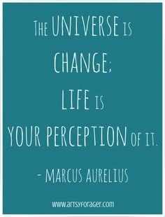 The universe is change; life is your perception of it. Marcus Aurelius