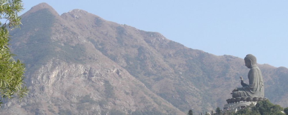 Tian Tan Buddha And Mountain View