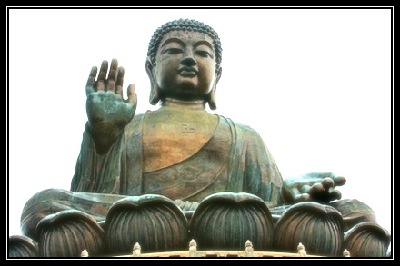 Tian Tan Buddha Sitting On Lotus Throne