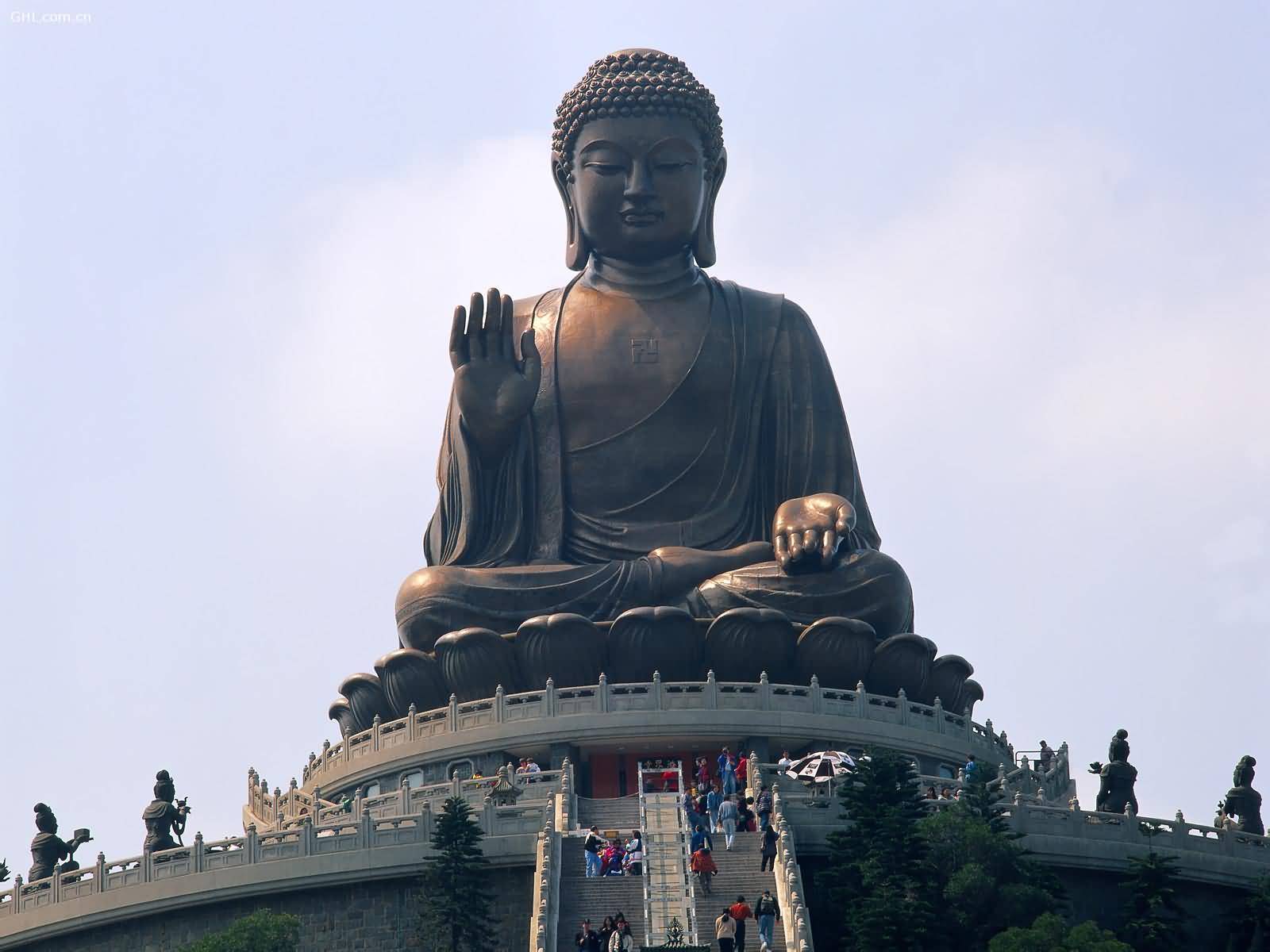 Tian Tan Buddha Statue Front View