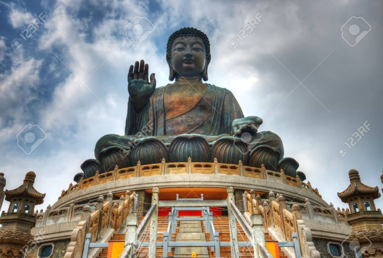 Tian Tan Buddha Statue Located On Lantau Island In Hong Kong
