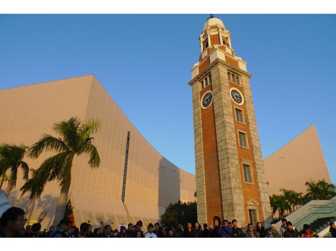 Tourists Gathered At The Clock Tower