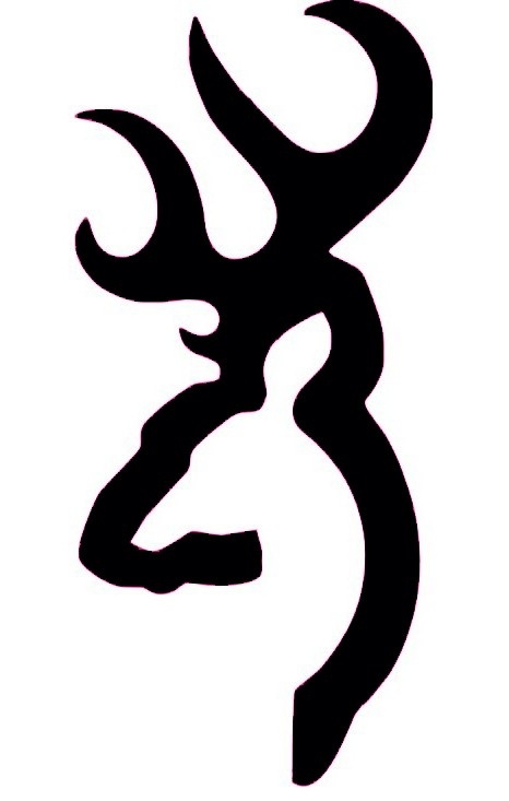 Tribal Black Browning Deer Tattoo Design
