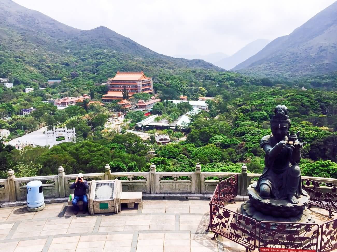 View Of The Po Lin Monastery From The Tian Tan Buddha