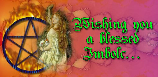 Wishing You A Blessed Imbolc Angel Girl And Sign Picture