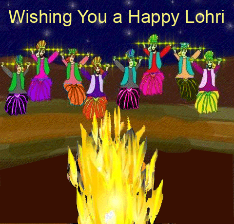 Wishing You A Happy Lohri Animated Picture