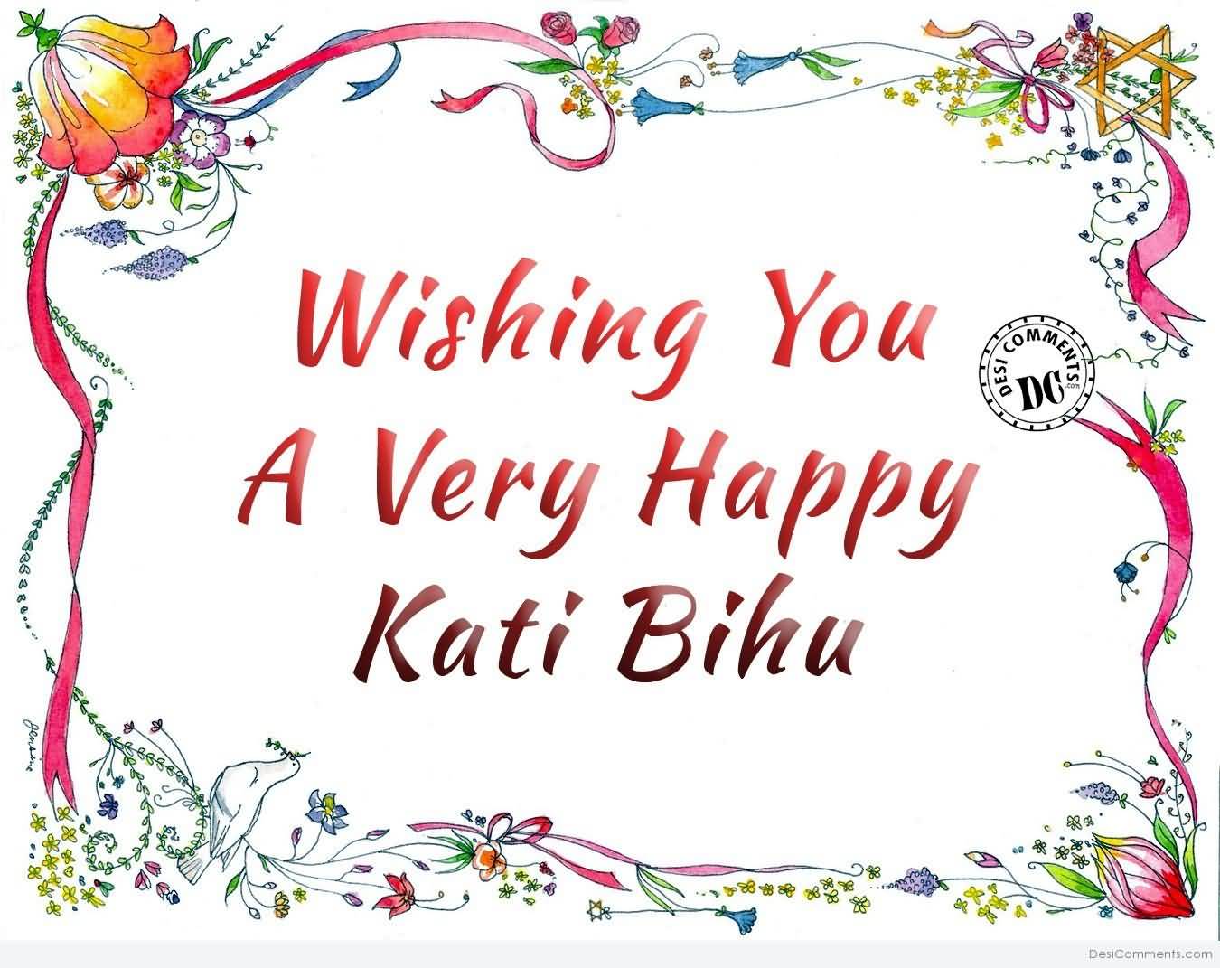 Wishing You A Very Happy Kati Bihu Greeting Card