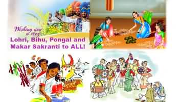 Wishing You A Vey Happy Lohri, Bihu, Pongal And Makar Sankranti