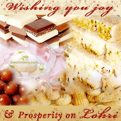 Wishing You Joy & Prosperity On Lohri Sparkle Glitter Picture