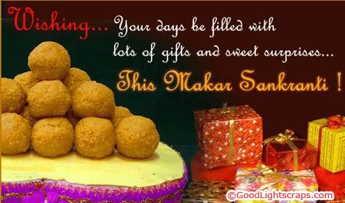 Wishing Your Days Be Filled With Lots Of Gifts And Sweet Surprises This Makar Sankranti