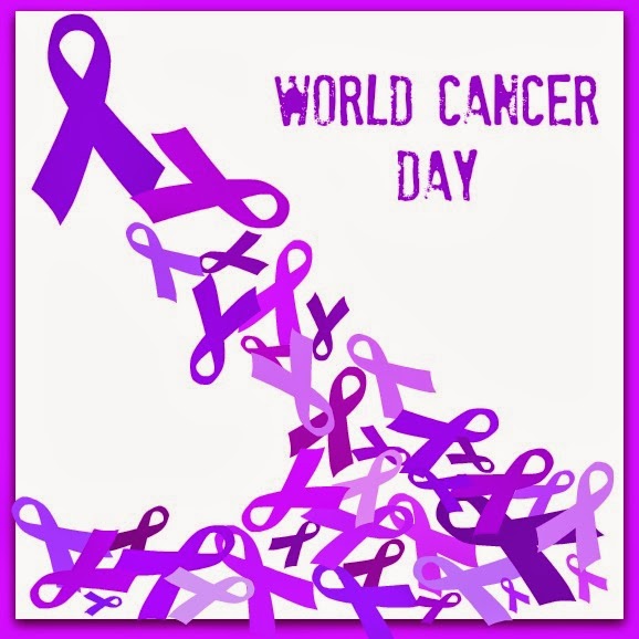 World Cancer Day Purple Ribbons