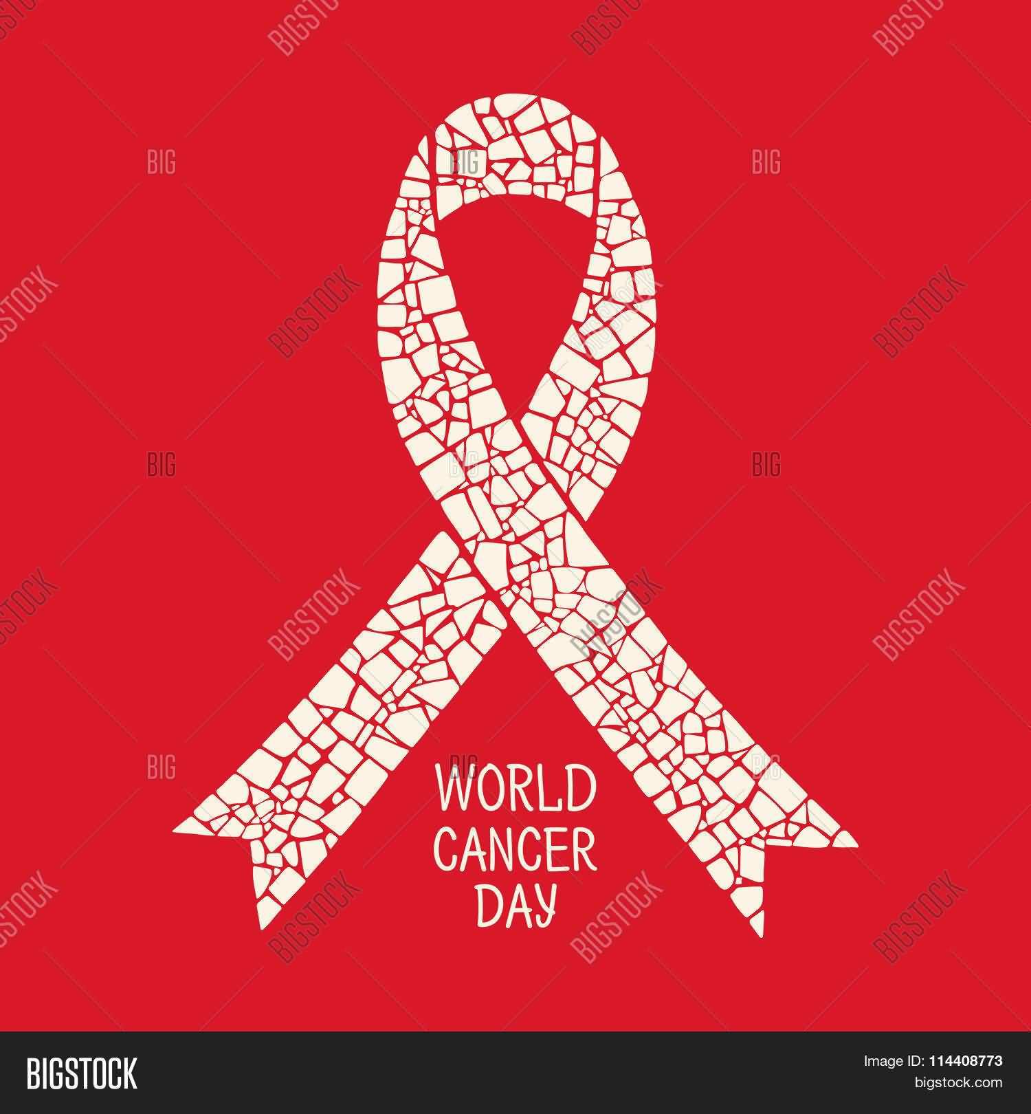 World Cancer Day Ribbon Logo Poster