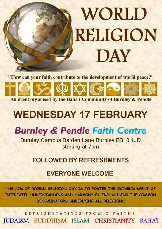 World Religion Day 17 February Poster