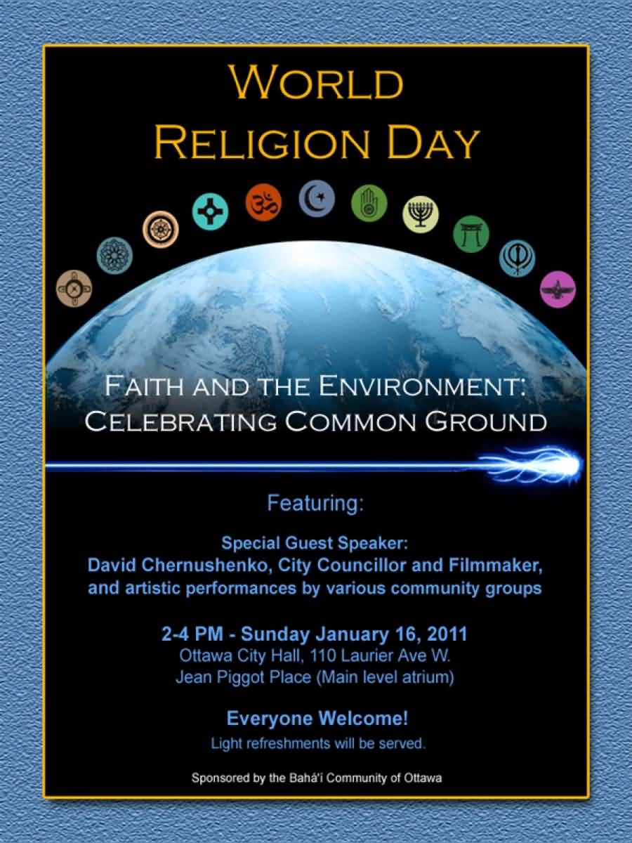 World Religion Day Faith And The Environment Celebrating Common Ground