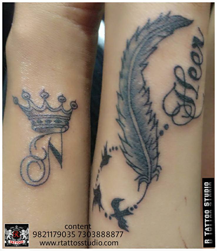 crown tattoos with crown name tattoos – Grey feather tattoos
